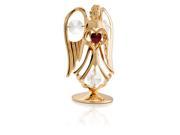 24k Gold Plated January Angel Birth Stone Table Top Made with Genuine Matashi Crystals