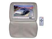 Pyle Adjustable Headrests w Built In 9 TFT LCD Monitor W IR Transmitter Cover Tan Refurbished