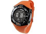 Pyle Ski Master V Professional Ski Watch w Max. 20 Ski Logbook Weather Forecast Altimeter Barometer Digital Compass Thermometer Orange Color