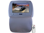 Pyle Adjustable Headrest Built In 9 TFT LCD Monitor with IR Transmitter Gray Color Refurbished