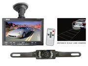 Plcm7500 7" Lcd Window Suction Mount Monitor + License Plate Backup Camera