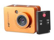 PyleSports Hi Speed HD 1080P Action Camera Hi Res Digital Camera Camcorder with Full HD Video 12.0 Mega Pixel Camera 2.4 Touch Screen Orange Color