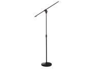 Universal Compact Base Microphone Stand Adjustable Extendable Boom