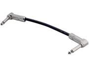 12 Gauge Right Angle Metal 1 4 To 1 4 Guitar Patch Cable 6 Inch