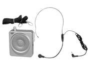 50 Watts Portable Waist Band Portable Pa System With A Headset Microphone w Built In Rechargeable Batteries Color Silver
