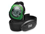 Pyle Bluetooth Fitness Heart Rate Monitoring Watch with Wireless Data Transmission and Sensor Green