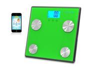 Pyle Bluetooth Digital Weight and Personal Health Scale with Wireless iPhone Android Smartphone Data Transfer and Pyle Health App Fitness Tracker Green