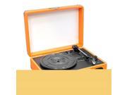 PylePro Retro Belt Drive Turntable With USB to PC Connection Rechargeable Battery Orange Color