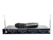 4 Mic VHF Wireless Rack Mount Microphone System