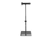 Secure Anti Theft Key Lock Tablet Floor Stand Holder with Adjustable Bendable Rotating Swivel Gooseneck USB Charge Port Sturdy Tempered Glass Base