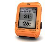 Pyle Multi Function Digital LED Sports Bicycling Computer Device with GPS Navigation ANT Technology Orange Color