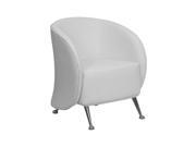 Flash Furniture HERCULES Jet Series White Leather Reception Chair [ZB JET 855 WH GG]