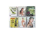 Safco 5667CL Clear2c™ 6 Magazine Display 28 3 4 w x 3 d x 23 1 2 h Clear