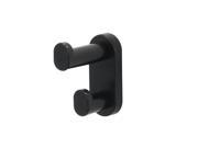 Safco 4223BL Wall Mount Double Hook Qty 6 1 3 4 w x 3 3 4 d x 4 h Black