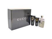 Gucci Guilty by Gucci for Men 3 Pc Gift Set 3oz EDT Spray 2.5oz After Shave Balm 1.6oz All Over Shampoo