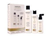 System 3 Thinning Hair Kit For Fine Chemically Enh. Normal Thin Hair by Nioxin for Unisex 3 Pc Kit 10.1oz Cleanser 5.1oz Scalp Therapy 3.4oz Scalp Activat