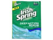 Clean Scrub Deodorant Soap by Irish Spring for Unisex 8 x 4 oz Soap
