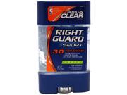 Sport 3 D Odor Defense Antiperspirant Deodorant Clear Gel Fresh by Right Guard for Unisex 3 oz Deodorant Stick