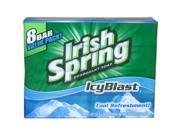 IcyBlast Cool Refreshment Deodorant Soap by Irish Spring for Unisex 8 x 4 oz Soap