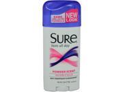 Sure Invisible Solid Anti Perspirant and Deodorant Powder Scent by Sure for Unisex 2.6 oz Deodorant Stick