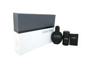 Dark Obsession by Calvin Klein for Men 3 Pc Gift Set 4oz EDT Spray 0.67oz EDT Spray 2.6oz Deodorant Stick Alcohol Free