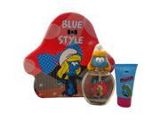 The Smurfs Blue Style Smurfette by First American Brands for Kids 3 Pc Gift Set 3.4oz EDT Spray 2.5oz Shower Gel Smurfette Key Chain