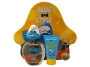 The Smurfs Blue Style Vanity by First American Brands for Kids 3 Pc Gift Set 3.4oz EDT Spray 2.5oz Shower Gel Vanity Key Chain