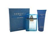 Versace Man Eau Fraiche by Versace for Men 2 Pc Gift Set 3.4oz EDT Spray 3.4oz Perfumed Bath and Shower Gel