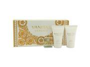 Vanitas Versace by Versace for Women 3 Pc Mini Gift Set 0.15oz EDT Splash 0.8oz Bath Shower Gel 0.8oz Body Lotion