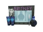 Midnight Fantasy by Britney Spears for Women 4 Pc Gift Set 3.3oz EDP Spray 0.33oz EDP Mini Spray 1.7oz Bath Shower Gel 1.7oz Body Souffle