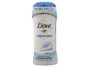 Original Clean Anti Perspirant Deodorant Twin Pack by Dove for Women 2 x 2.6 oz Deodorant Stick