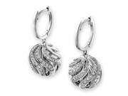 18K White Gold 3 dimensional Marbles Diamond Dangling Earrings 0.90cttw G H Color S2 SI1 Clarity