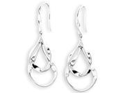 .925 Sterling Silver Twisted Fish Hook Earrings