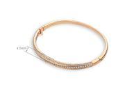 18K 750 Rose Gold Twisted Shape Pave setting Diamond Accent Bangle Perimeter 53mm 1.08ct G H Color VS2 SI1 Clarity