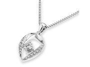 18K White Gold Droplet Solitaire Diamond Pendant W/925 Sterling Silver Chain (0.20 cttw , G-H Color, SI1-SI2 Clarity) 18K White Gold Droplet Solitaire Diamond Pendant W/925 Sterling Silver Chain (0.20 cttw , G-H Color, SI1-SI2 Clarity)