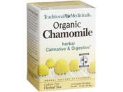 Traditional Medicinals Organic Fair Trade Certified Chamomile Herbal Tea 16 Count Wrapped Tea Bags Pack of 6