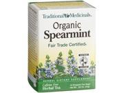 Traditional Medicinals Organic Fair Trade Certified Spearmint Herbal Tea 16 Count Wrapped Tea Bags Pack of 6