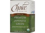 Choice Organic Premium Japanese Green Tea 16 Count Box Pack of 6