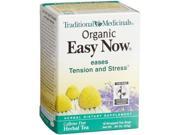 Traditional Medicinals Organic Fair Trade Certified Easy Now Herbal Tea 16 Count Wrapped Tea Bags Pack of 6