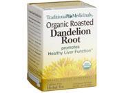 Traditional Medicinals Organic Roasted Dandelion Root Herbal Tea 16 Count Wrapped Tea Bags Pack of 6