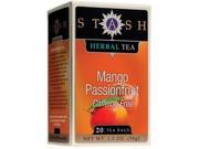 Stash Premium Mango Passionfruit Herbal Tea Tea Bags 20 Count Boxes Pack of 6