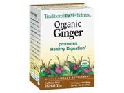 Organic Ginger Promotes Healthy Digestion 16 bags Traditional Medicinals