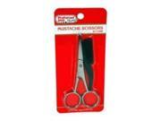 Mustache scissors with comb for precise cutting shaping 1 ea