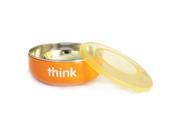 Thinkbaby Low Rise BPA Free Baby Bowl Silver Orange