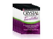 Crystal Body Deodorant Towelettes Unscented Box Crystal Body Deodorant 6 pc Pack