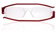 Nannini FlatSpecs Compact One Reading Glasses Red Temples Optics 2.5
