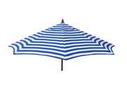Euro 9ft Patio Umbrella Blue and White Stripe
