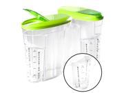 2 Mainstays 2 in 1 Food Storage Canister Measuring Cup 1 Gallon Freezer Safe