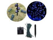55ft 100 LED Connectable Solar String Fairy Lights Blue w AC DC Adaptor