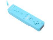 Blue Built in Motion Plus Remote Nunchuck Controller For Wii Silicone Case Wrist Strap
